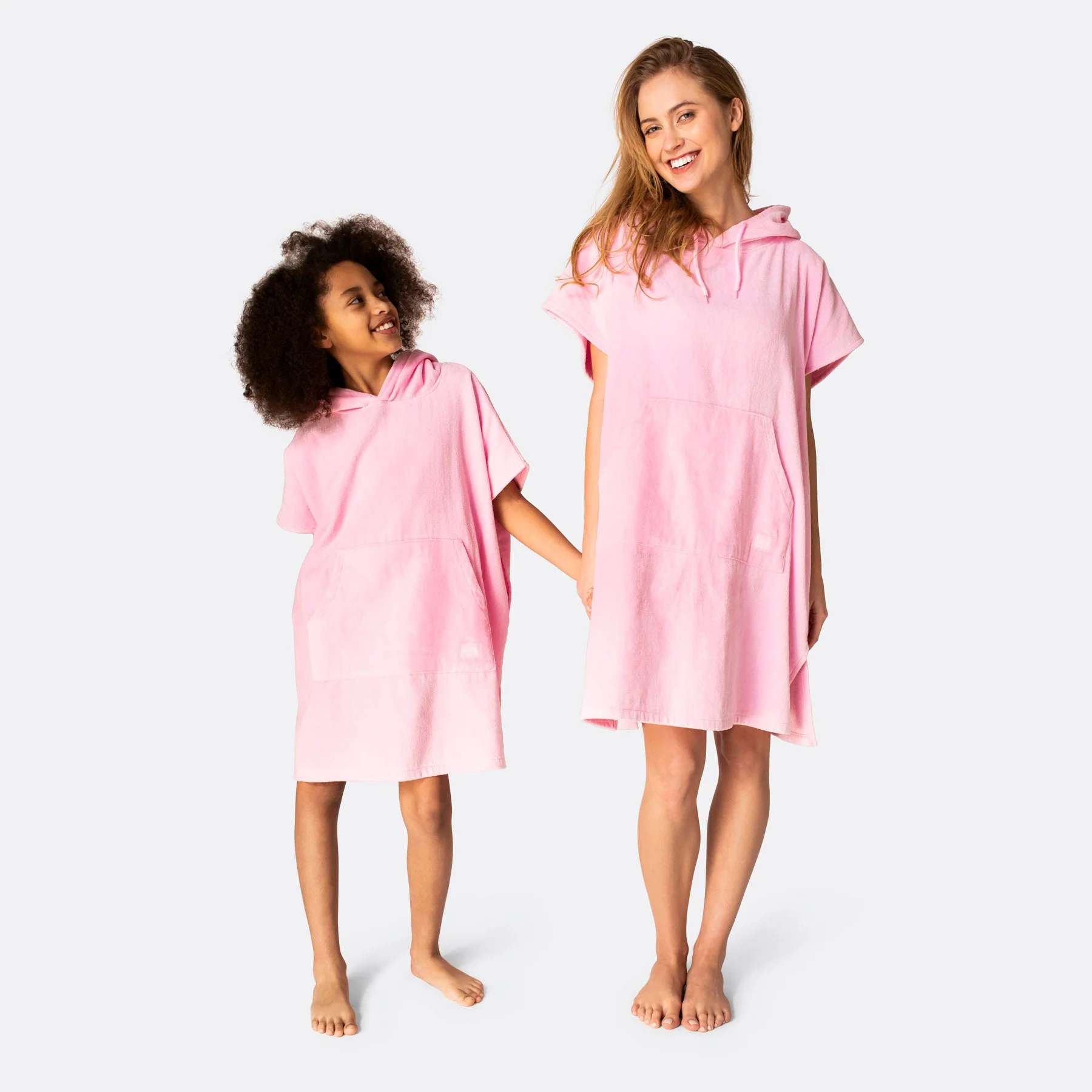 Kids' Bubblegum Pink Towel Poncho - Image 3
