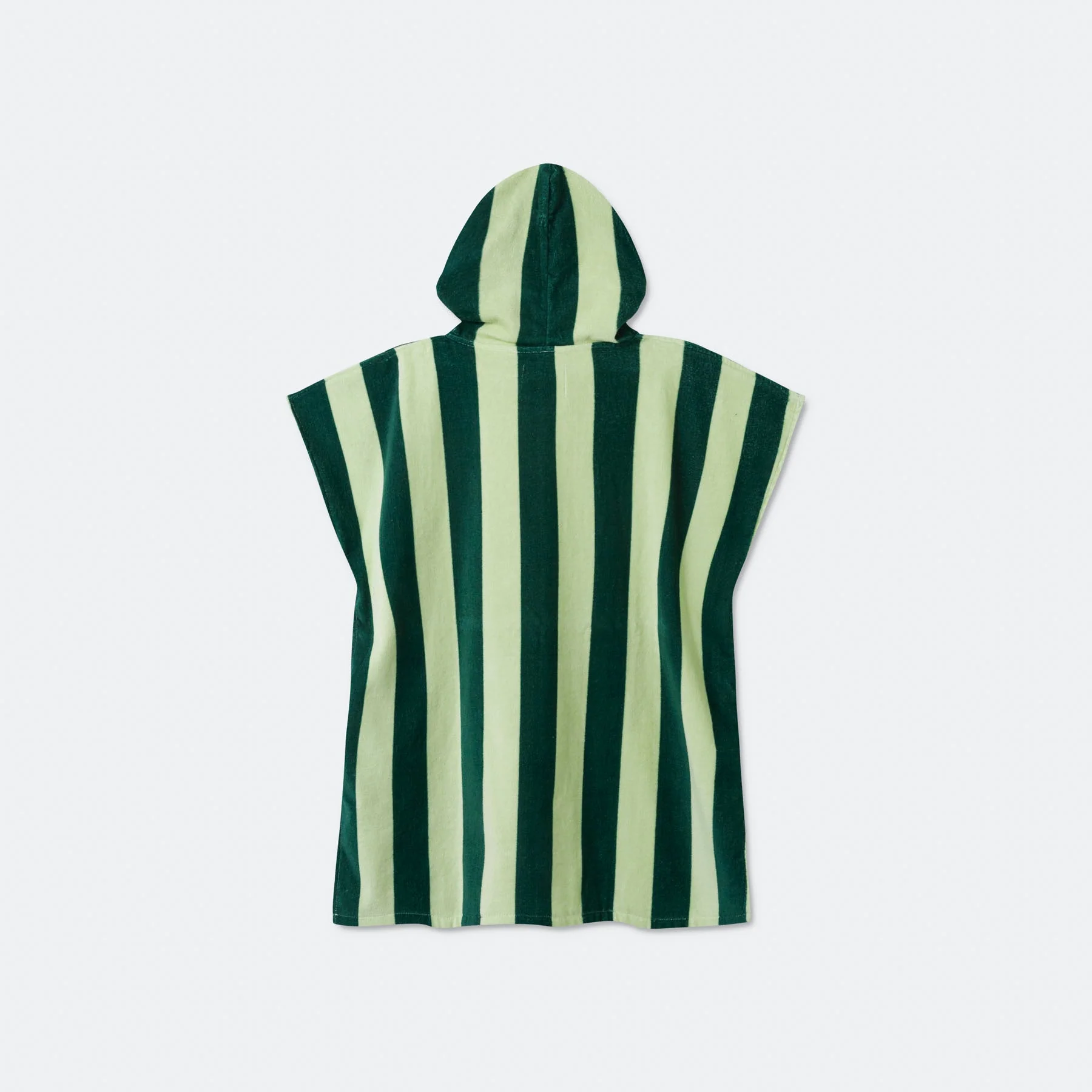 Kids' Striped Green Towel Poncho - Image 6
