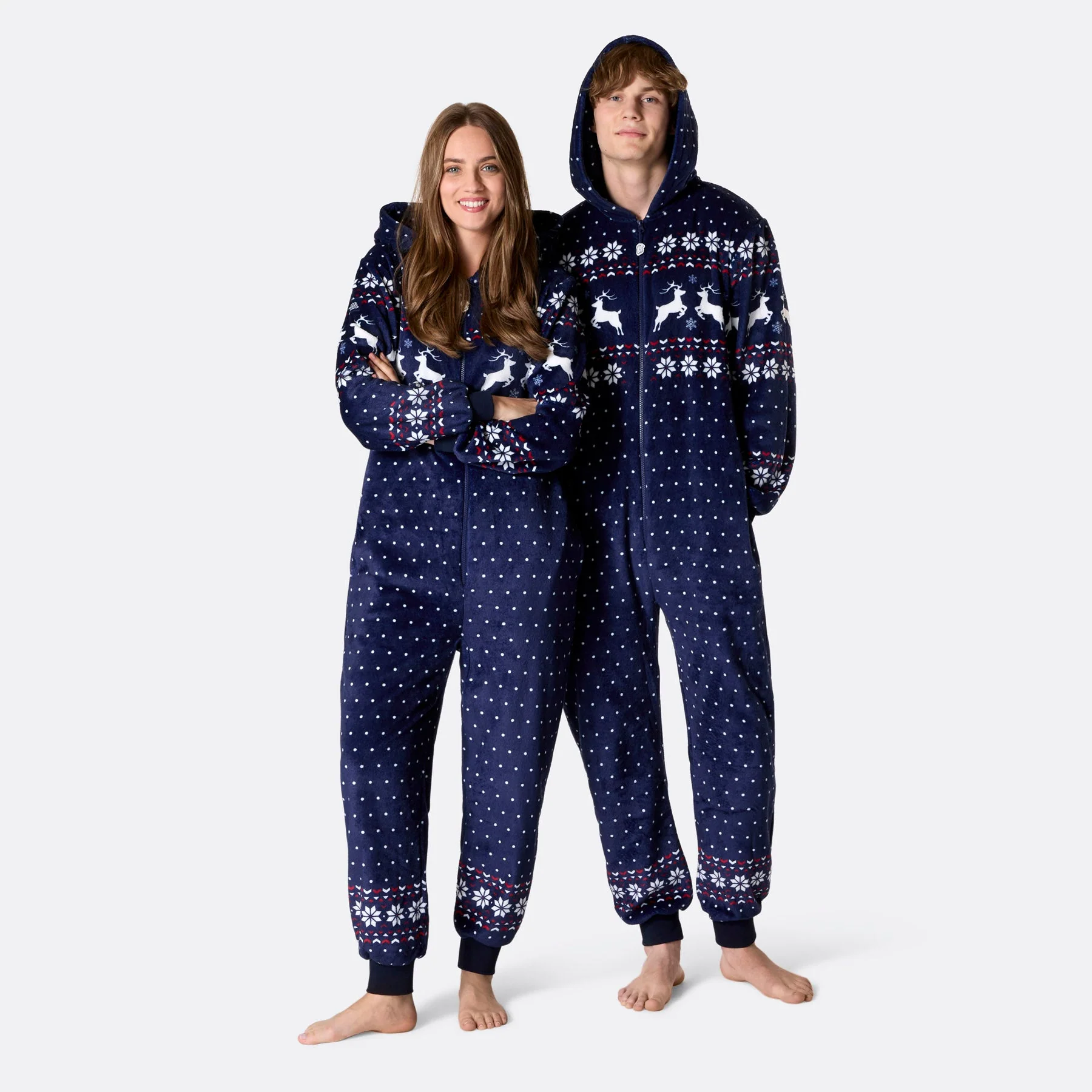 Men's Blue Christmas Onesie - Image 2