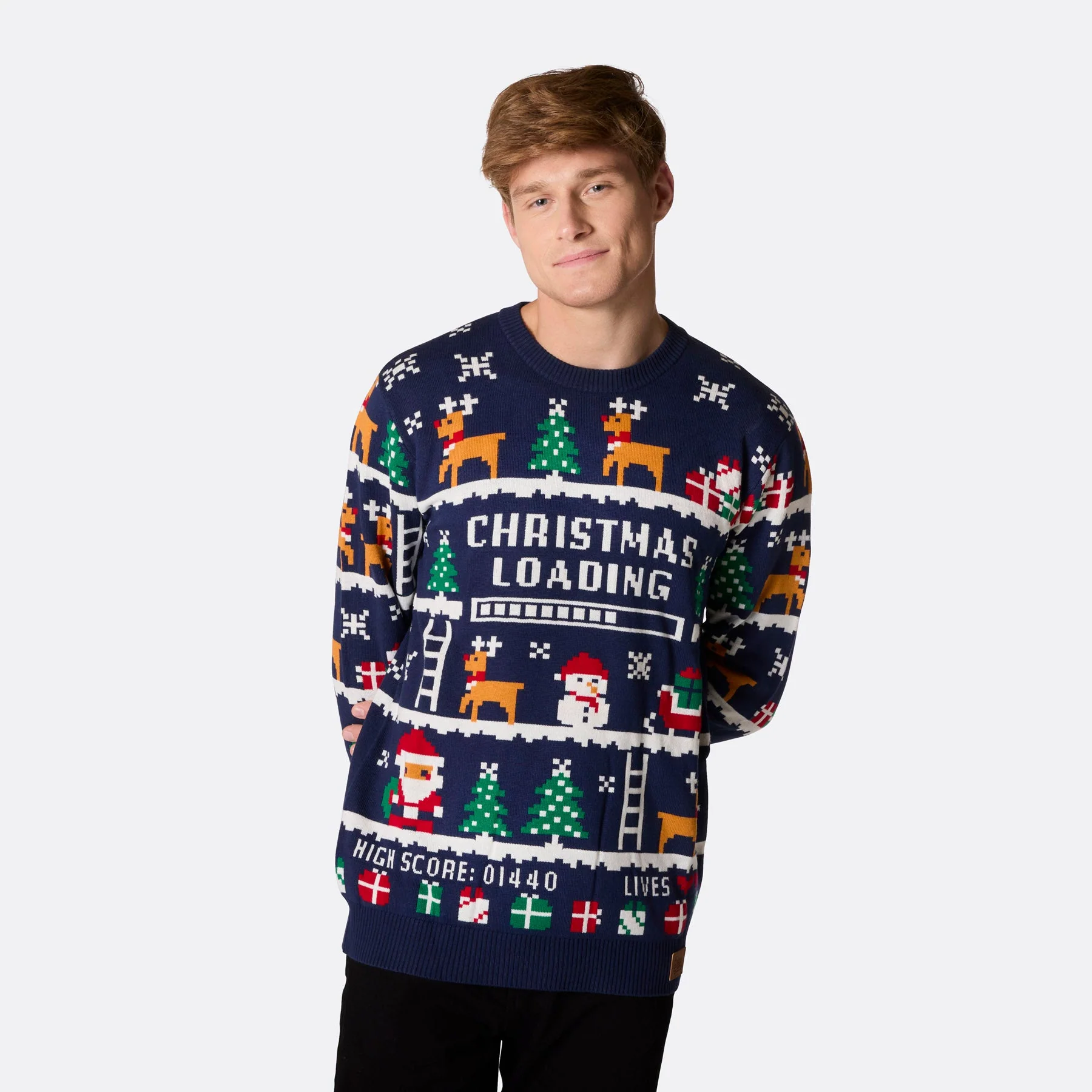 Men's Retro Video Game Christmas Sweater - Image 2