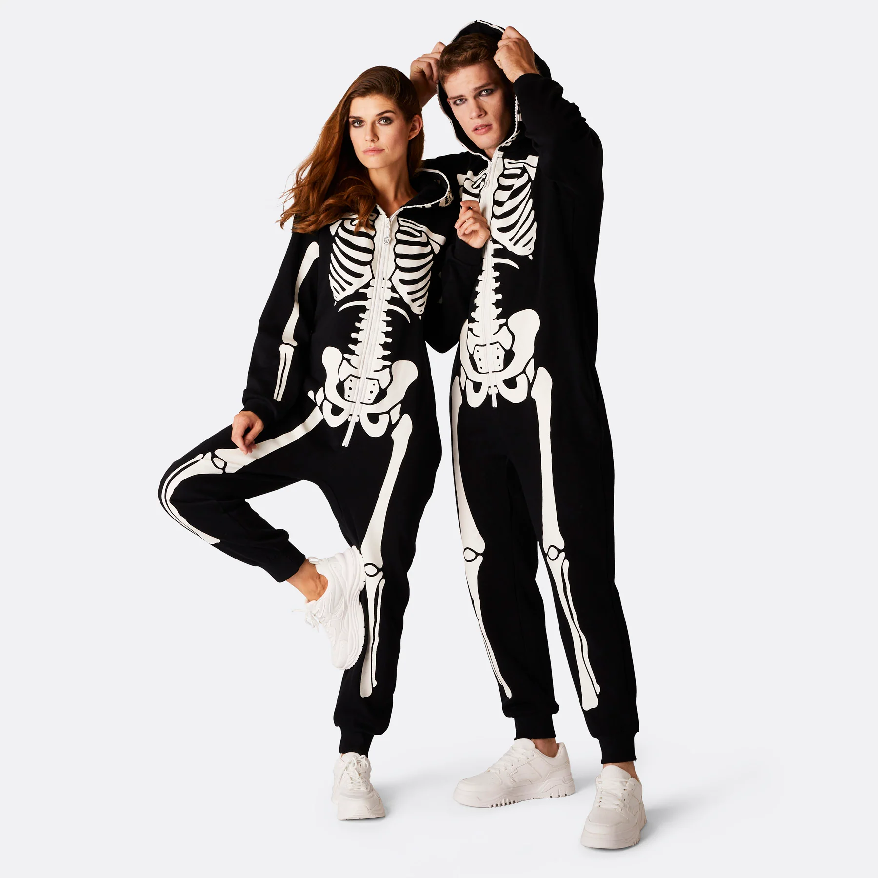 Mens Skeleton Halloween Onesie - Image 4