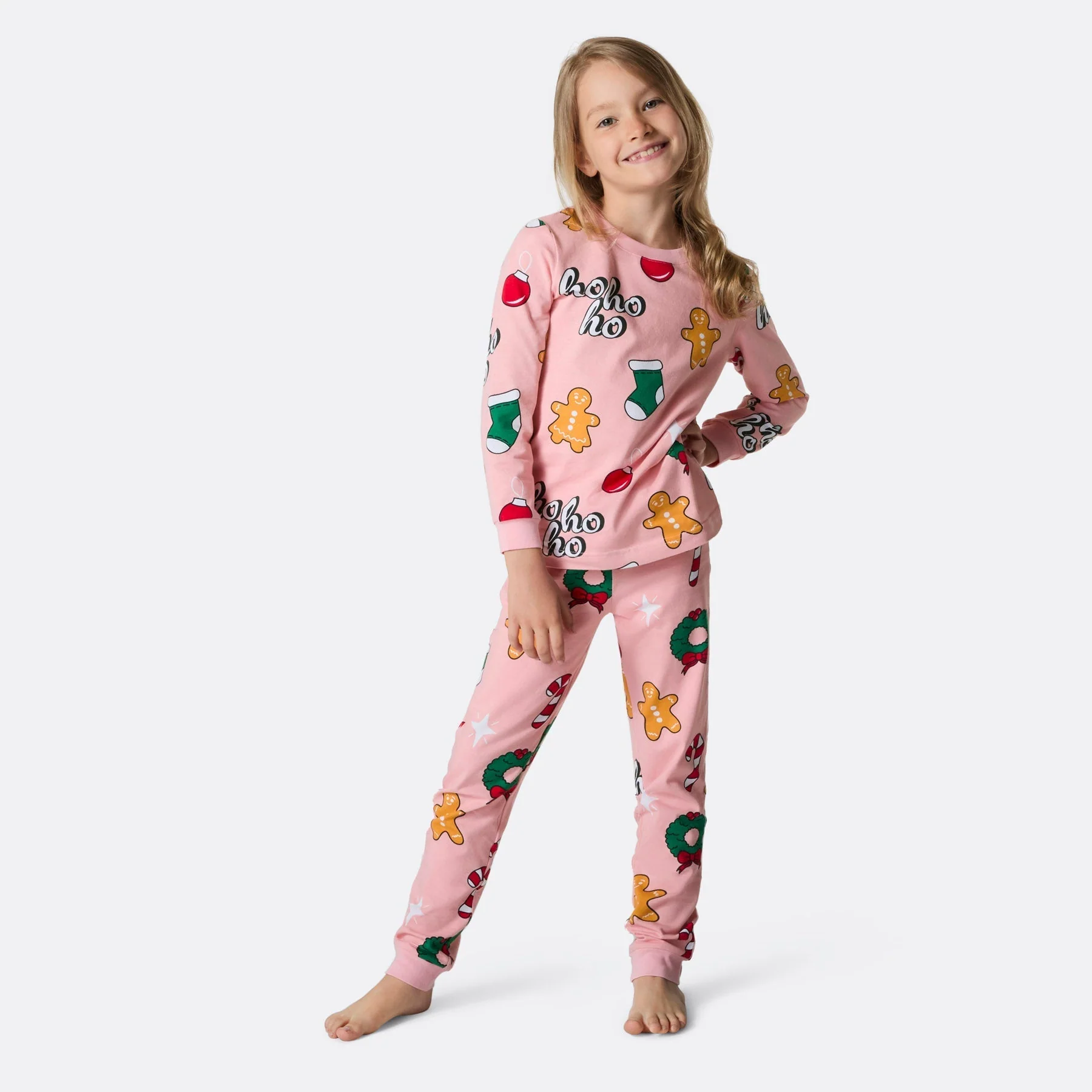 Pink Hohoho Christmas Pyjamas Family - Image 4