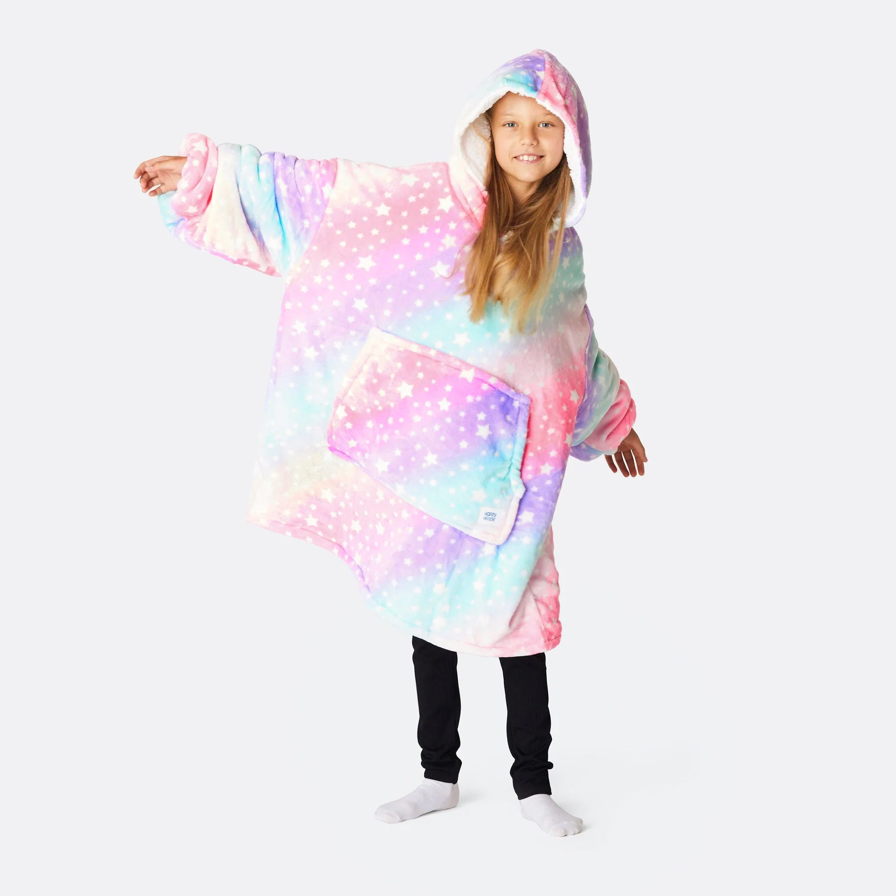 Kids' Pink Rainbow HappyHoodie - Image 2