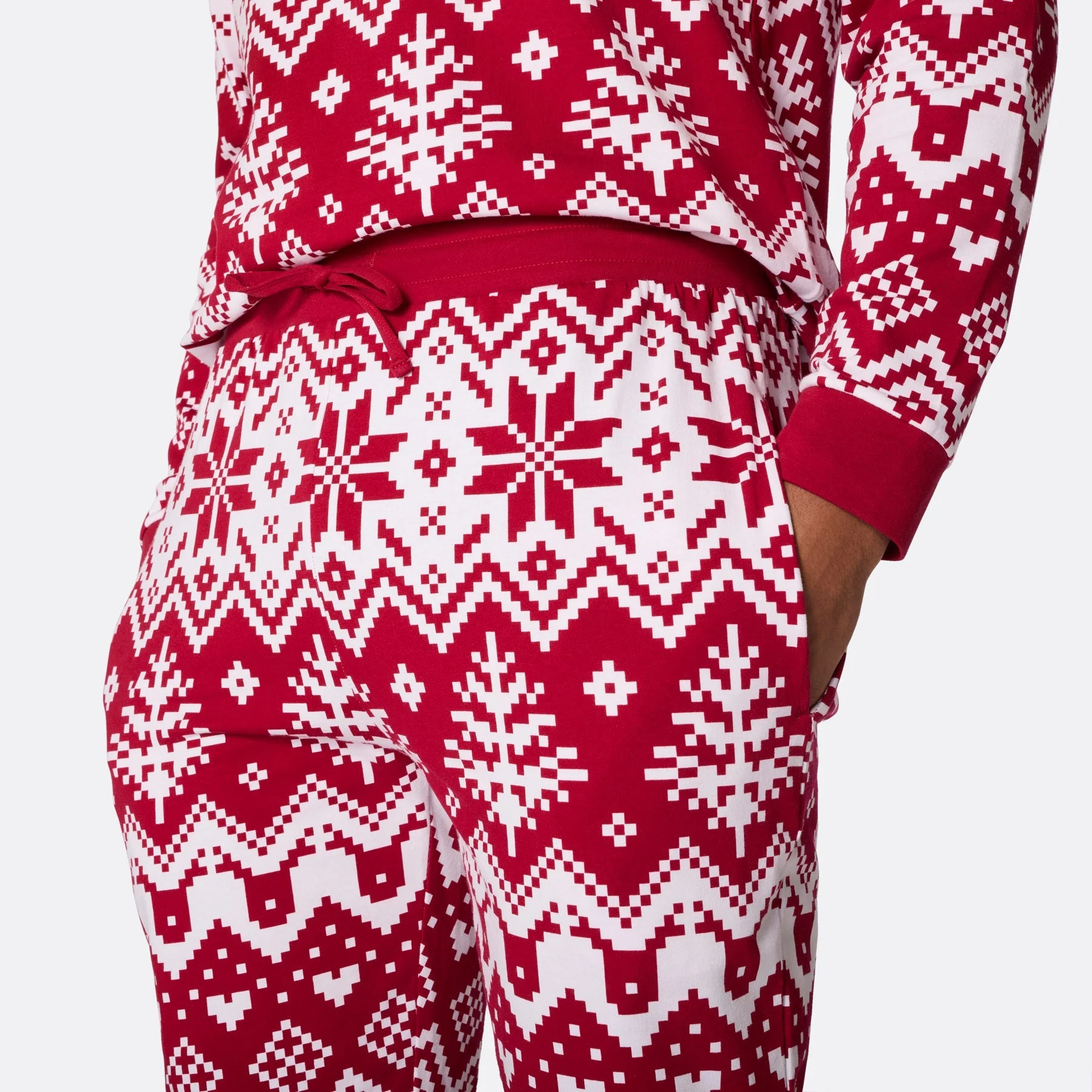 Red Christmas Knit Christmas Pyjamas Family - Image 6