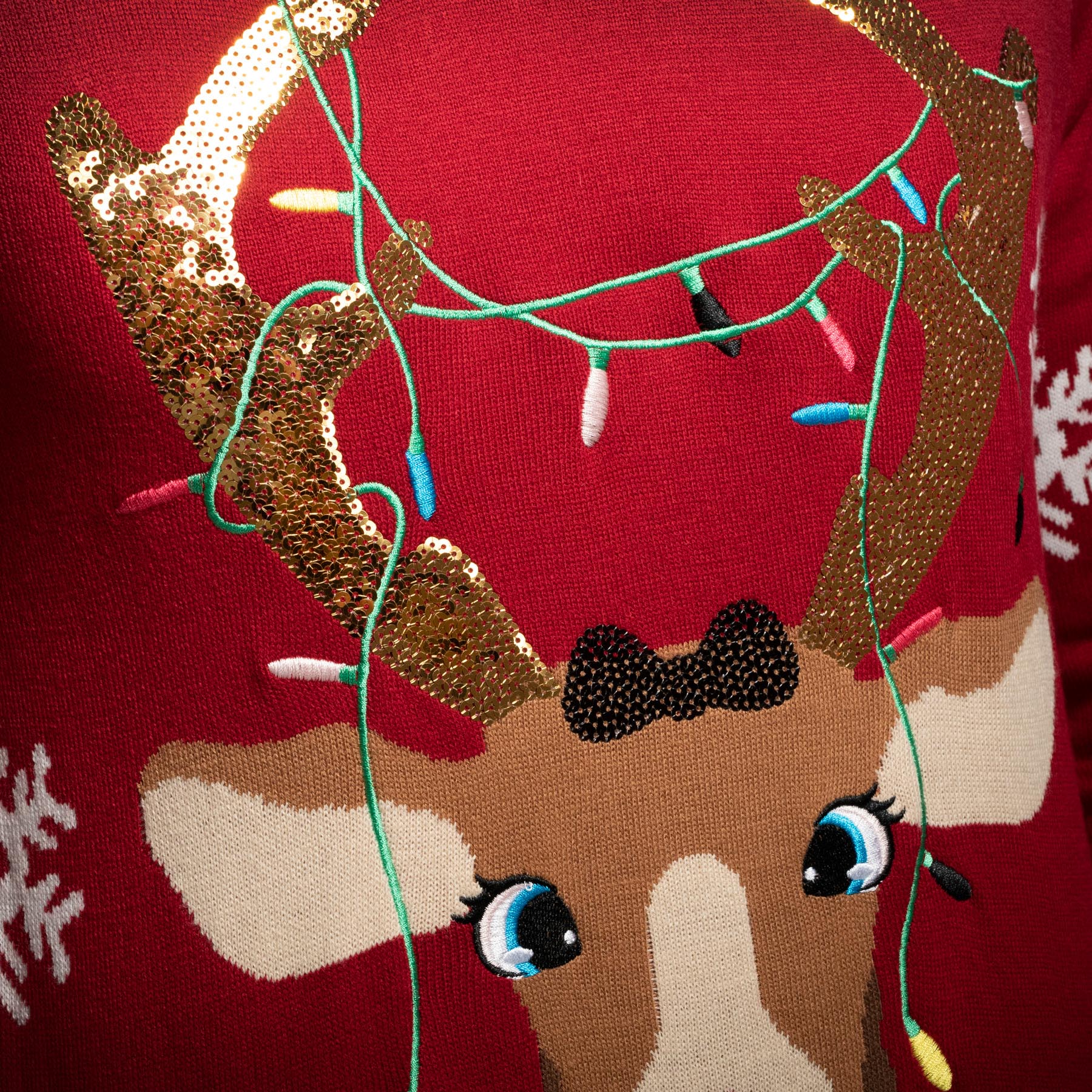 Women's Cute Reindeer Christmas Sweater - Image 4