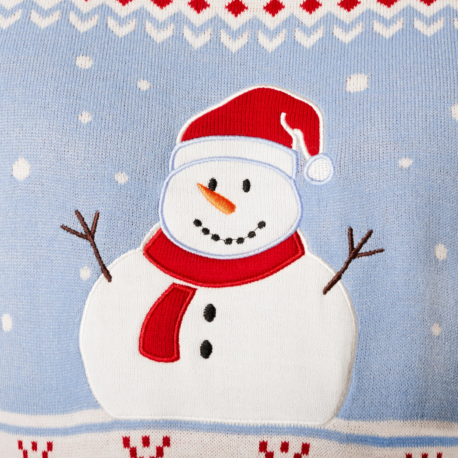 Women's Striped Snowman Christmas Sweater - Image 4